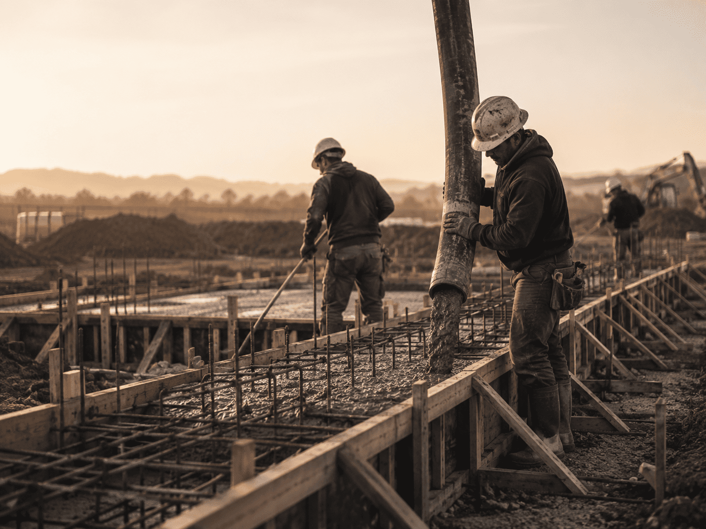 Vigas riostras y armado de cimentación en obra